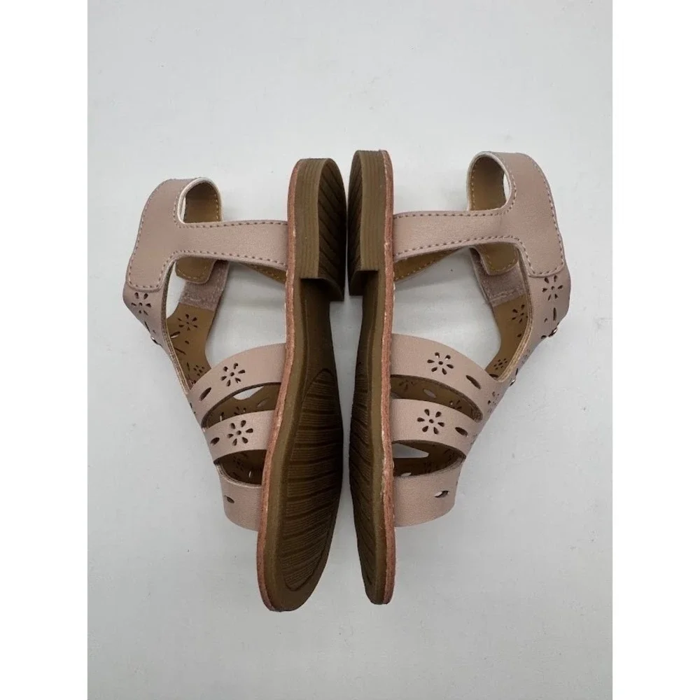 Rachel Shoes Lil Katy Toddler Girls Sandals Size 7M Pink Hook Loop Casual 16560X